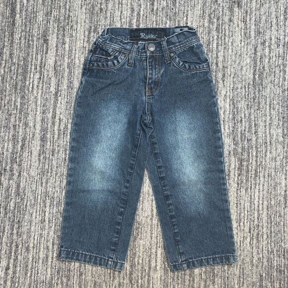 Vintage Infringe Raider Jeans CO Toddler Boys 4T‎ Dark Wash Embroidered Jeans - Picture 3 of 8